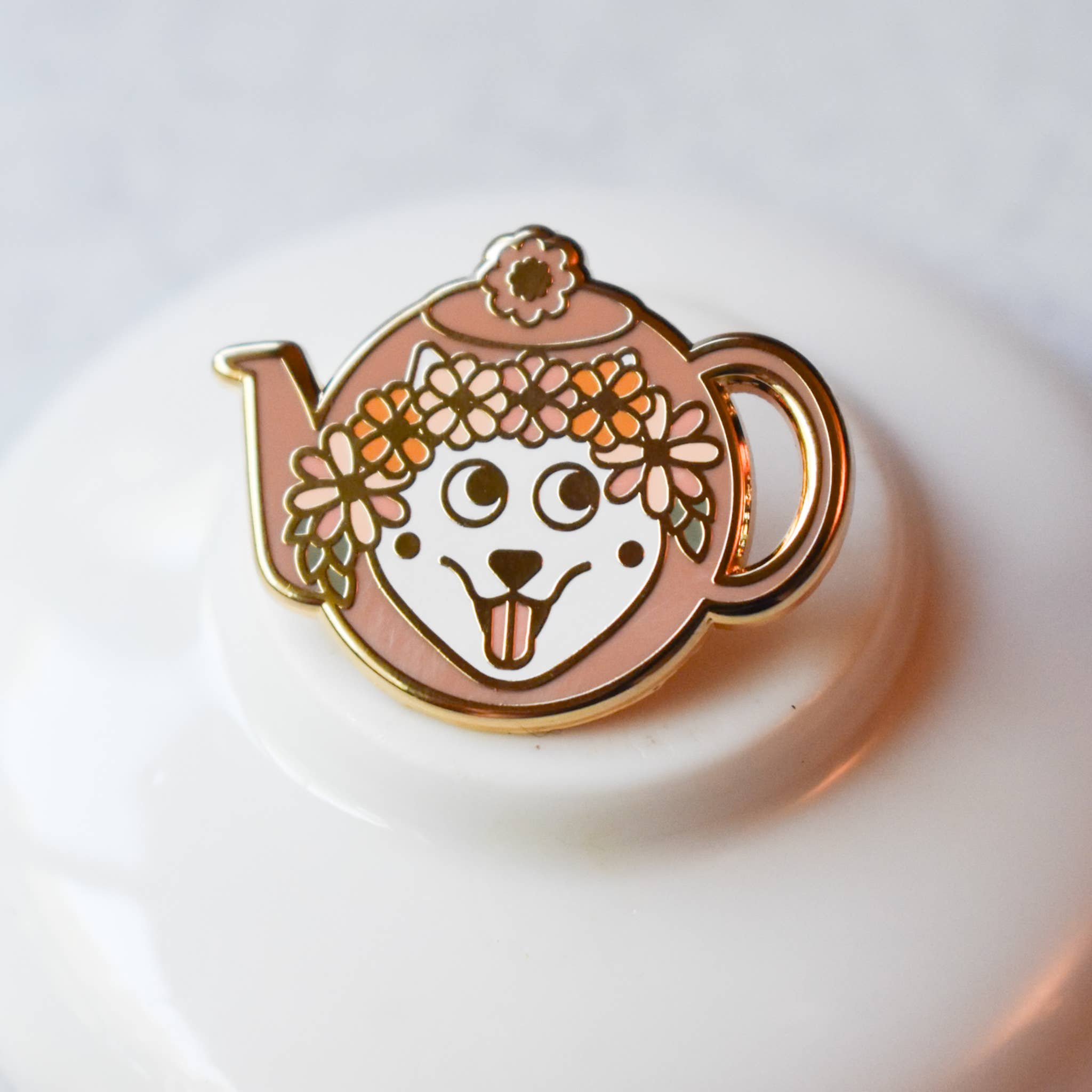 Dog Teapot Enamel Pin