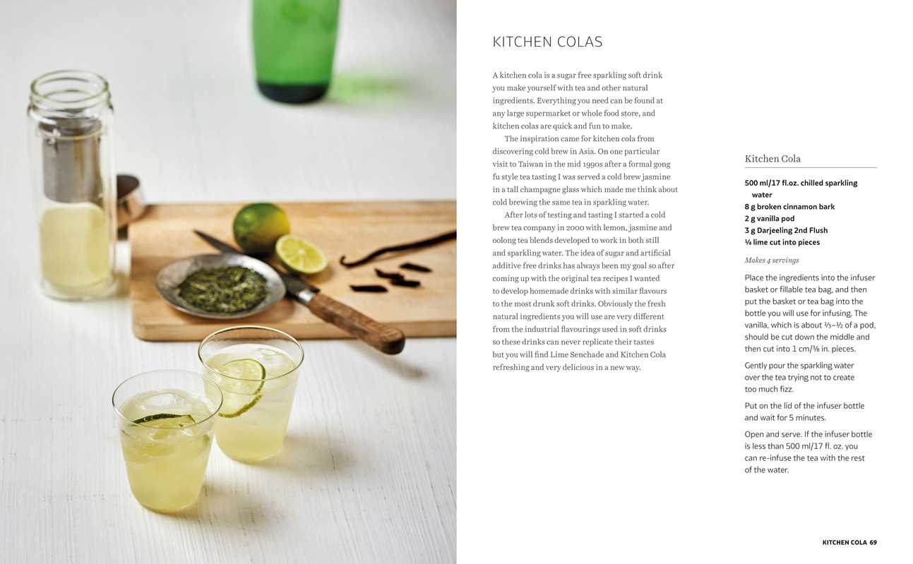 Two glasses of green liquid with lime slices on a wooden cutting board, with a recipe card on the right.