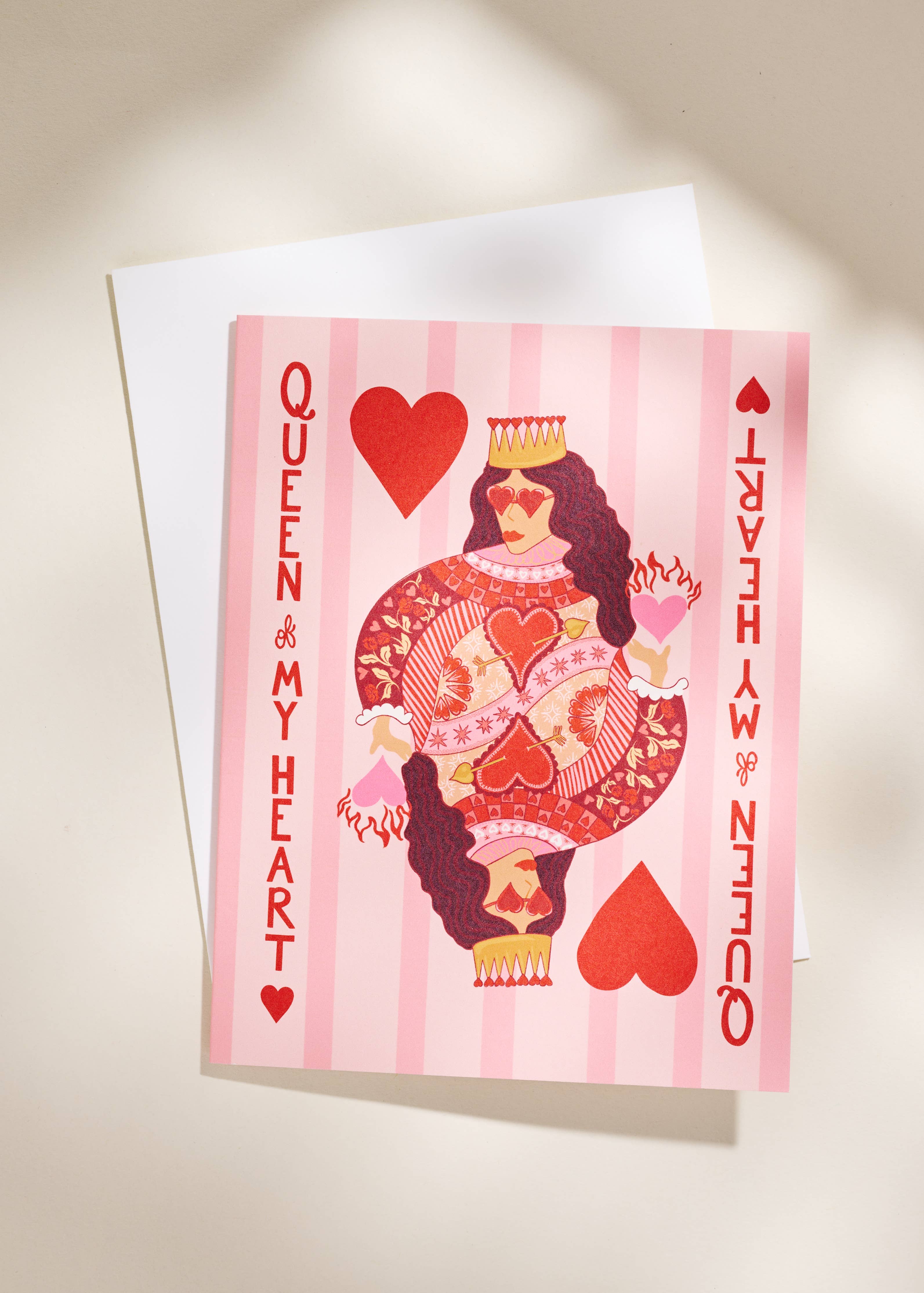 Queen of My Heart A2 Folded Greeting Card