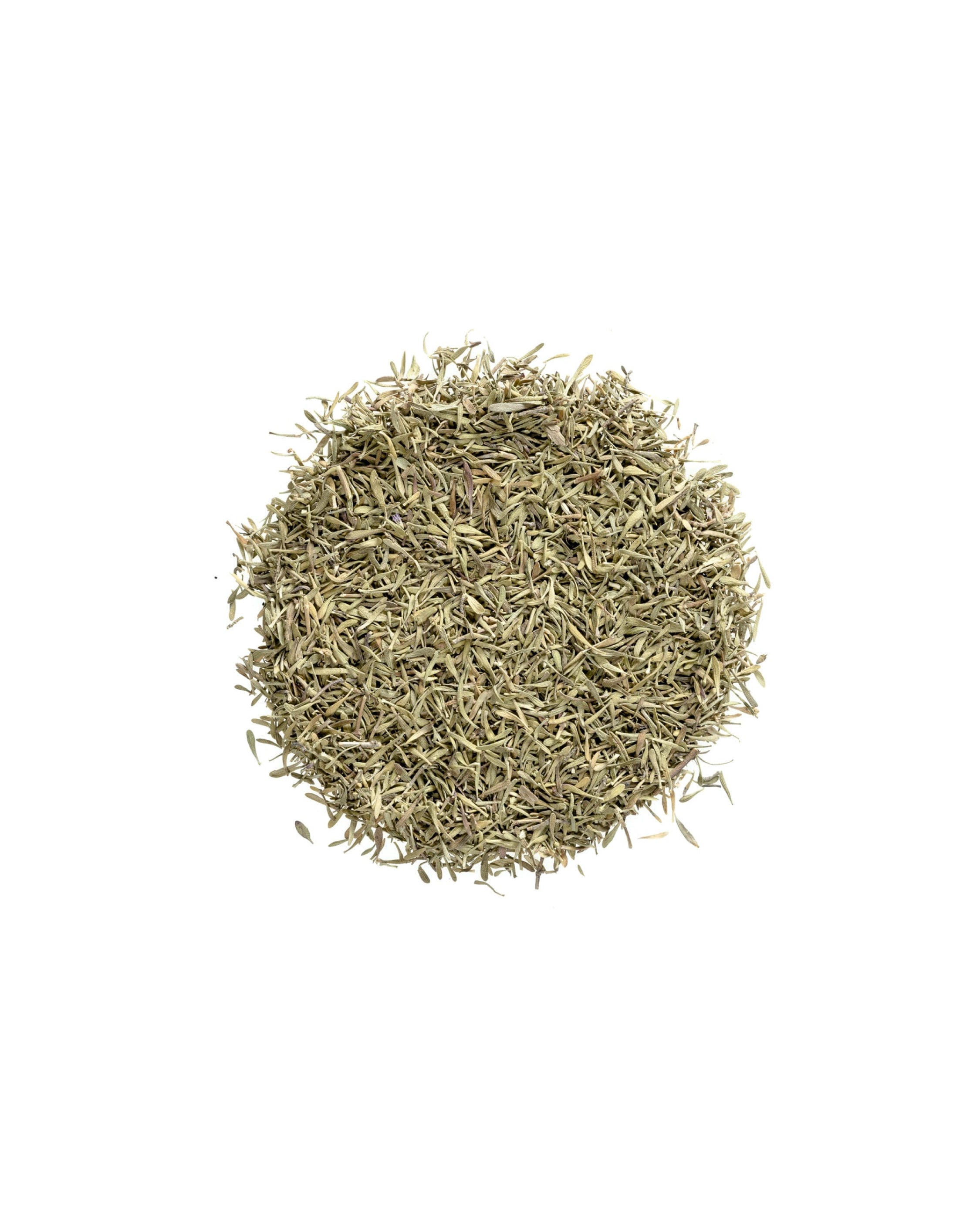 Dry herbs on a white background