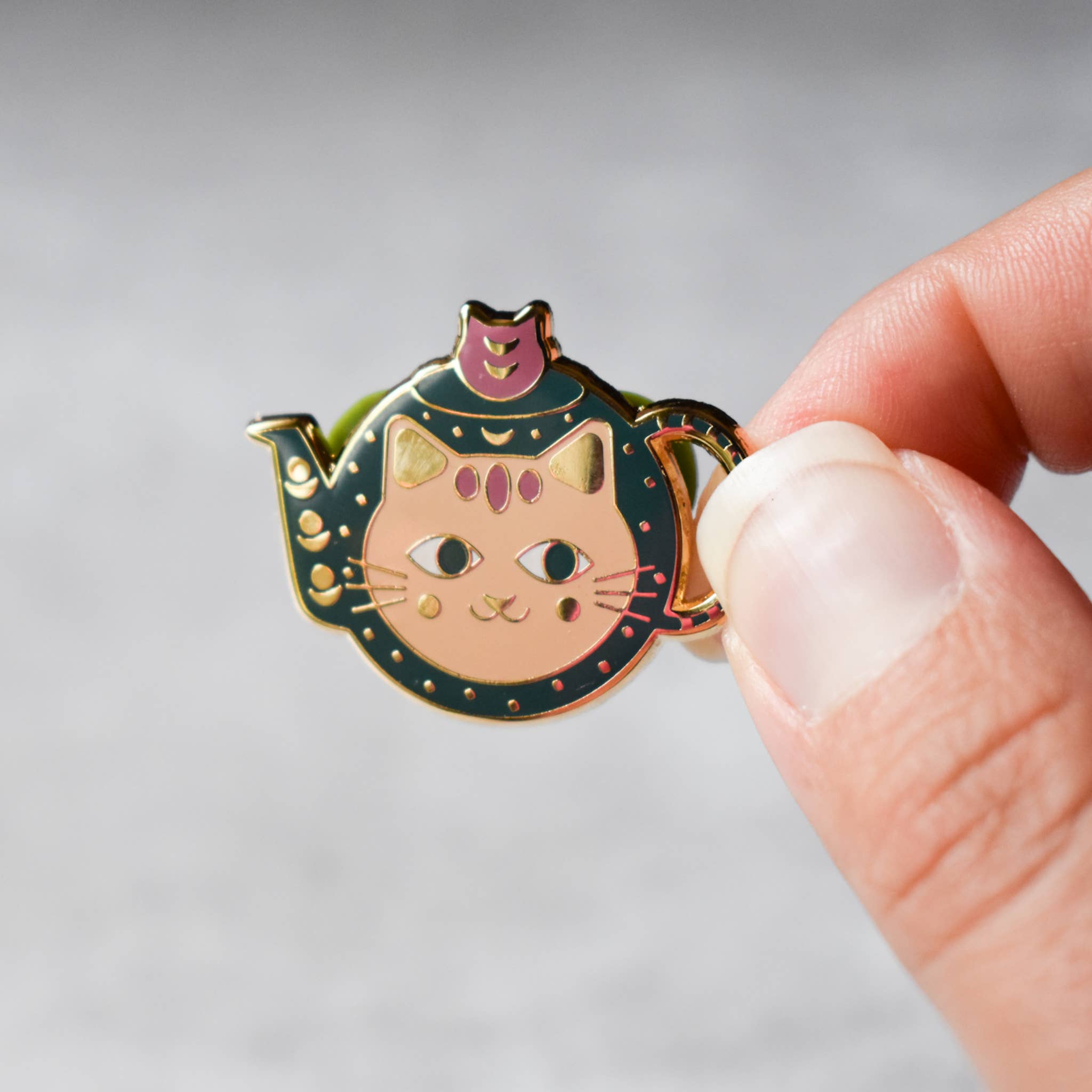 Cat Teapot Enamel Pin