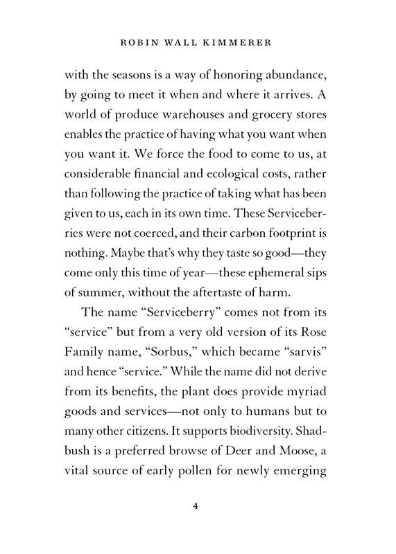 The Serviceberry: Abundance and Reciprocity in the Natural World