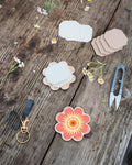 Keyring Flower Press - Oranges & Pinks