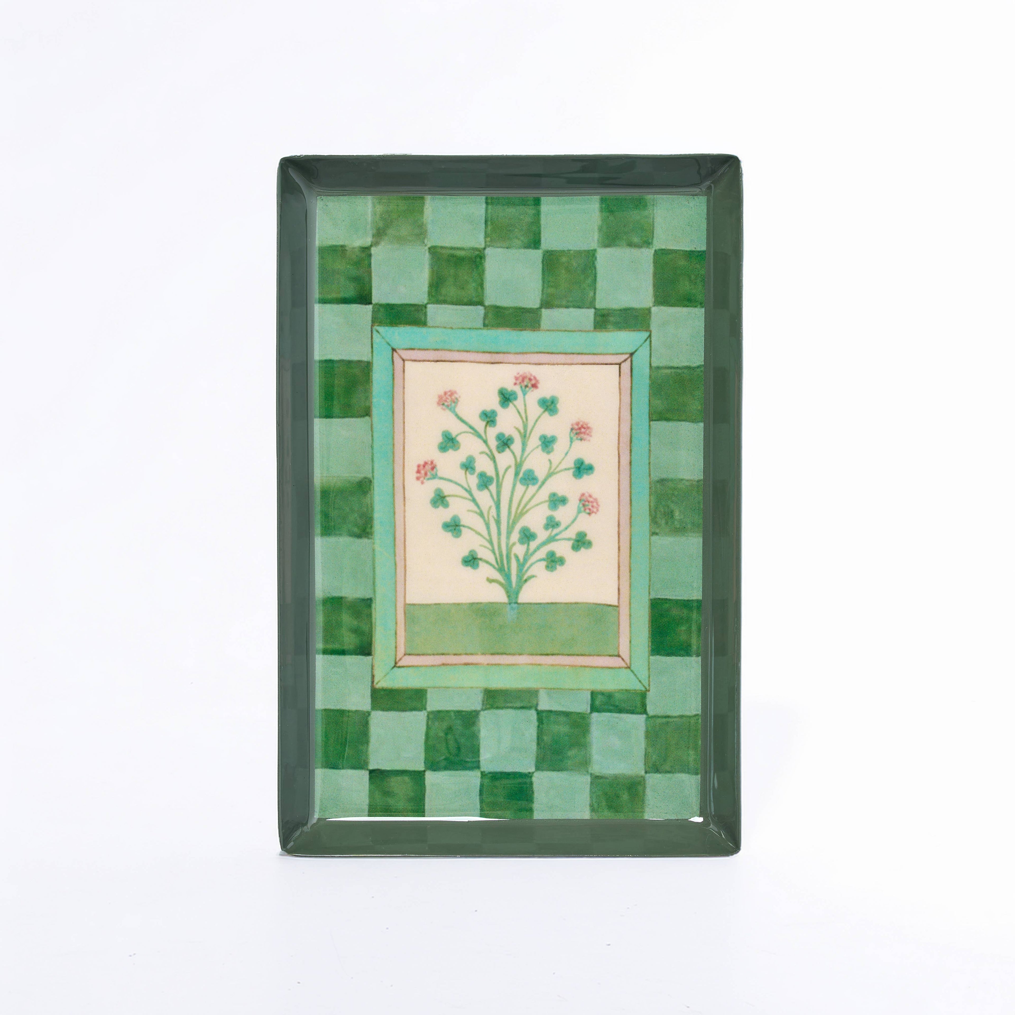 Rectangular Enamel Tray - Herbs
