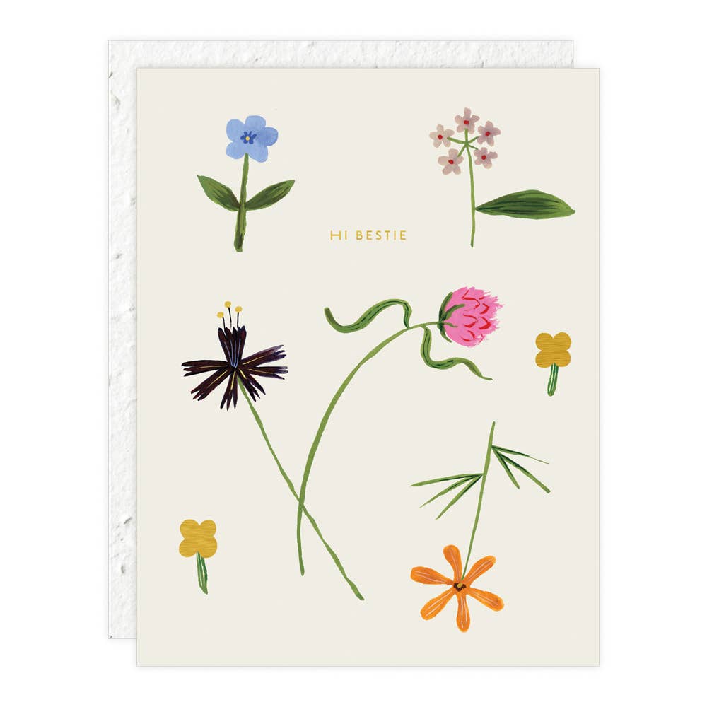 Quirky Petals - Just To Say Hi Card