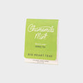 Green package of Chamomile Mint herbal tea from Big Heart Teas on a white background