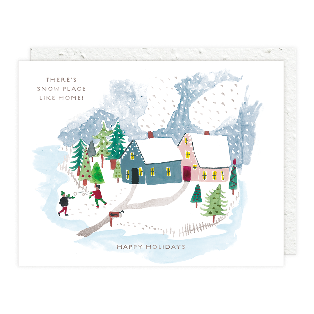 Winter Houses - Holiday Card