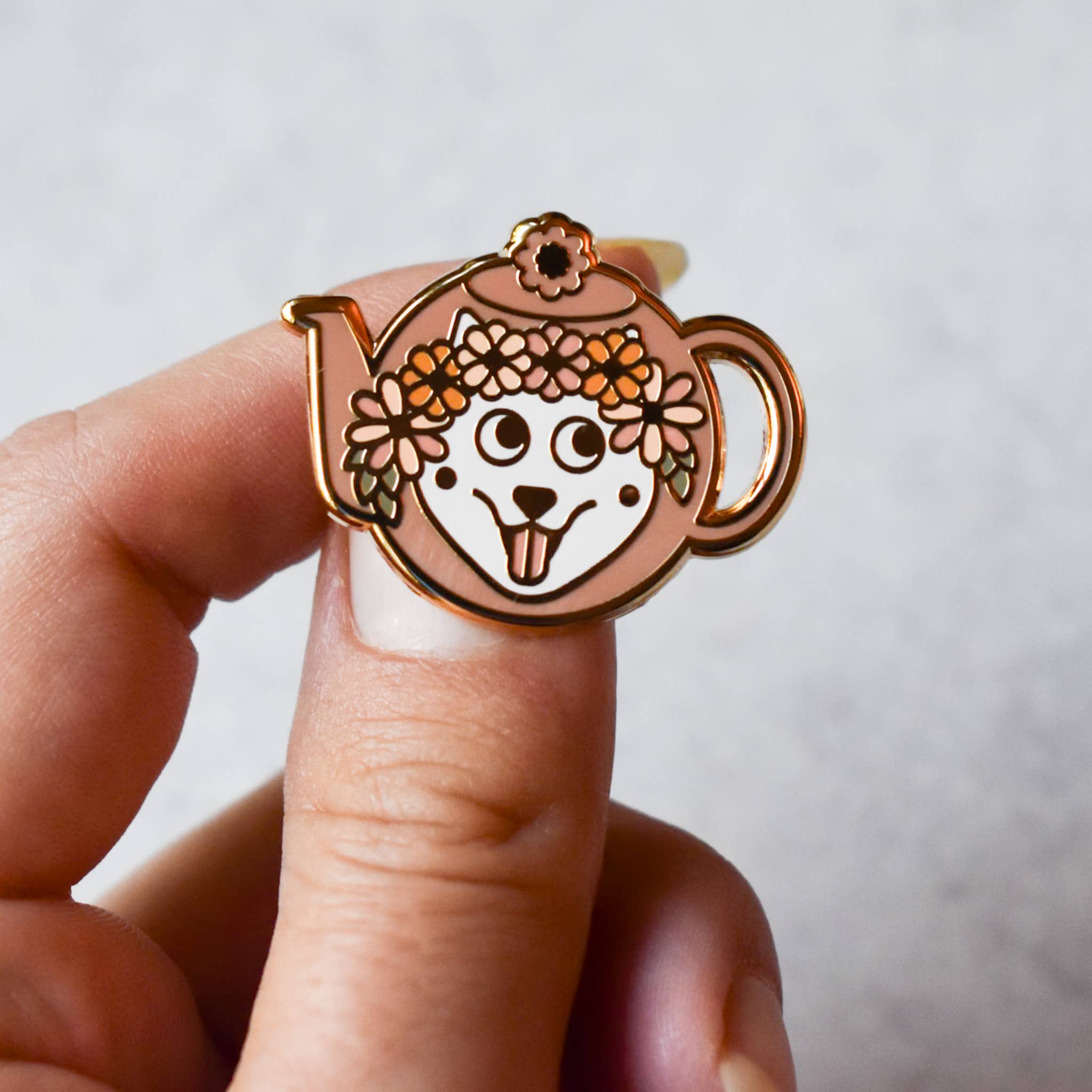 Dog Teapot Enamel Pin