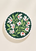 Winter Floral Scalloped Coasters - Set of 4