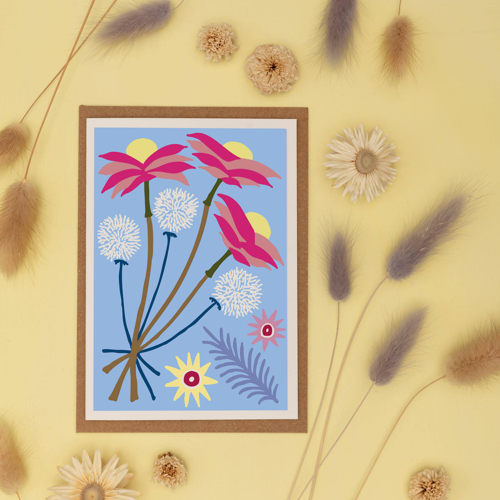 Pastel Blue Greeting Card