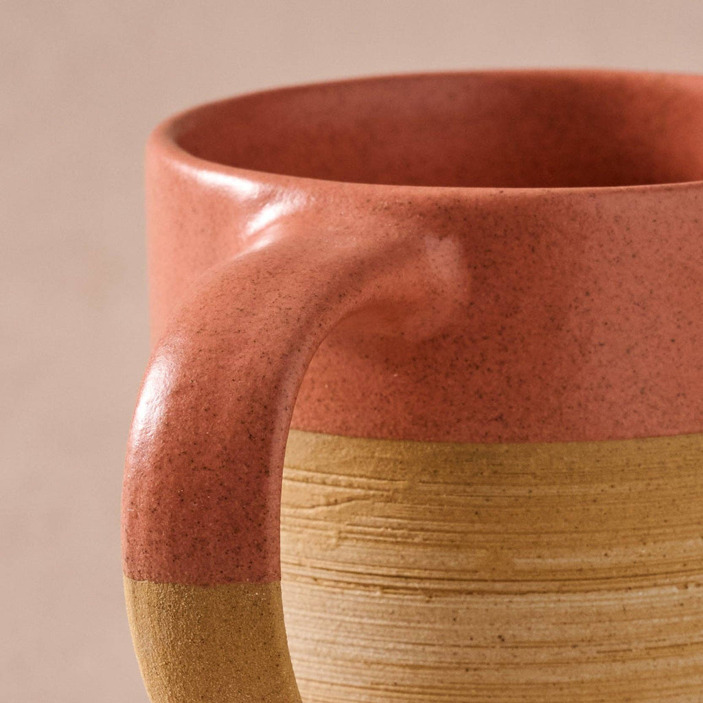 Kaksa Etched Ceramic Mug - Salmon