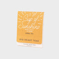 Tea package labeled 'Cup of Sunshine' by Big Heart Tea on a white background