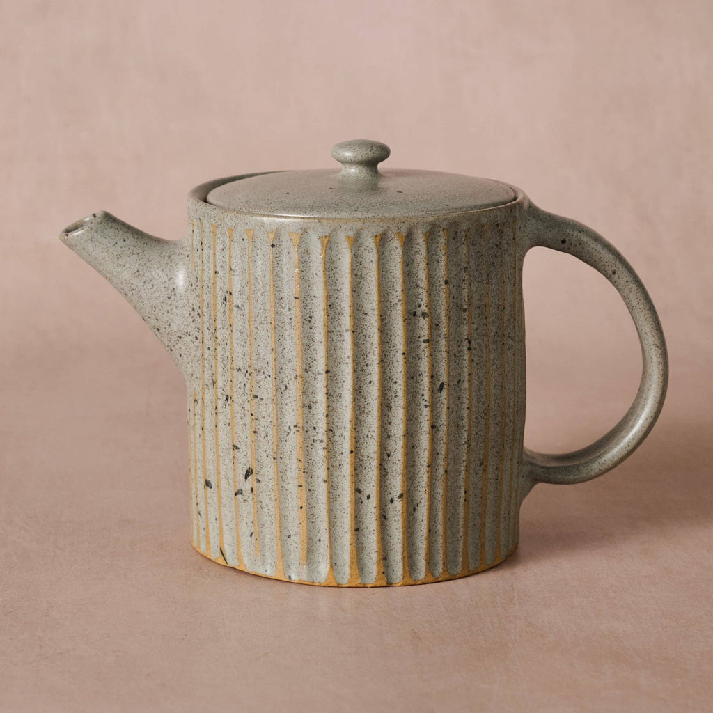 Sundara Fluted Ceramic Teapot