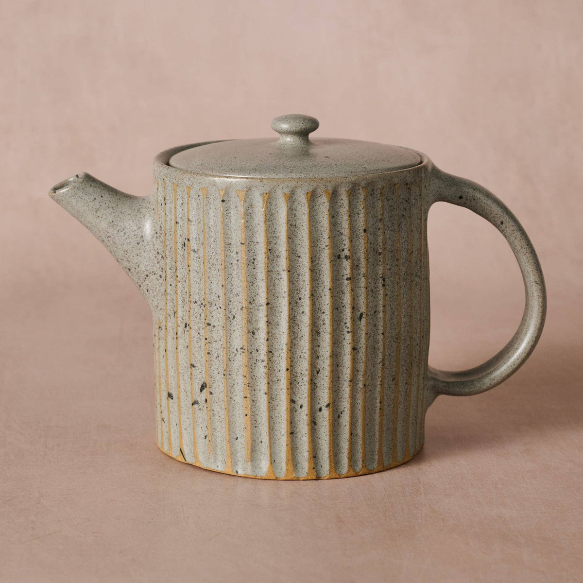 Sundara Fluted Ceramic Teapot