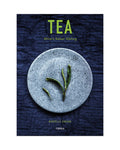Book cover of 'Tea: Wine's Sober Sibling' with a tea leaf on a dark blue background
