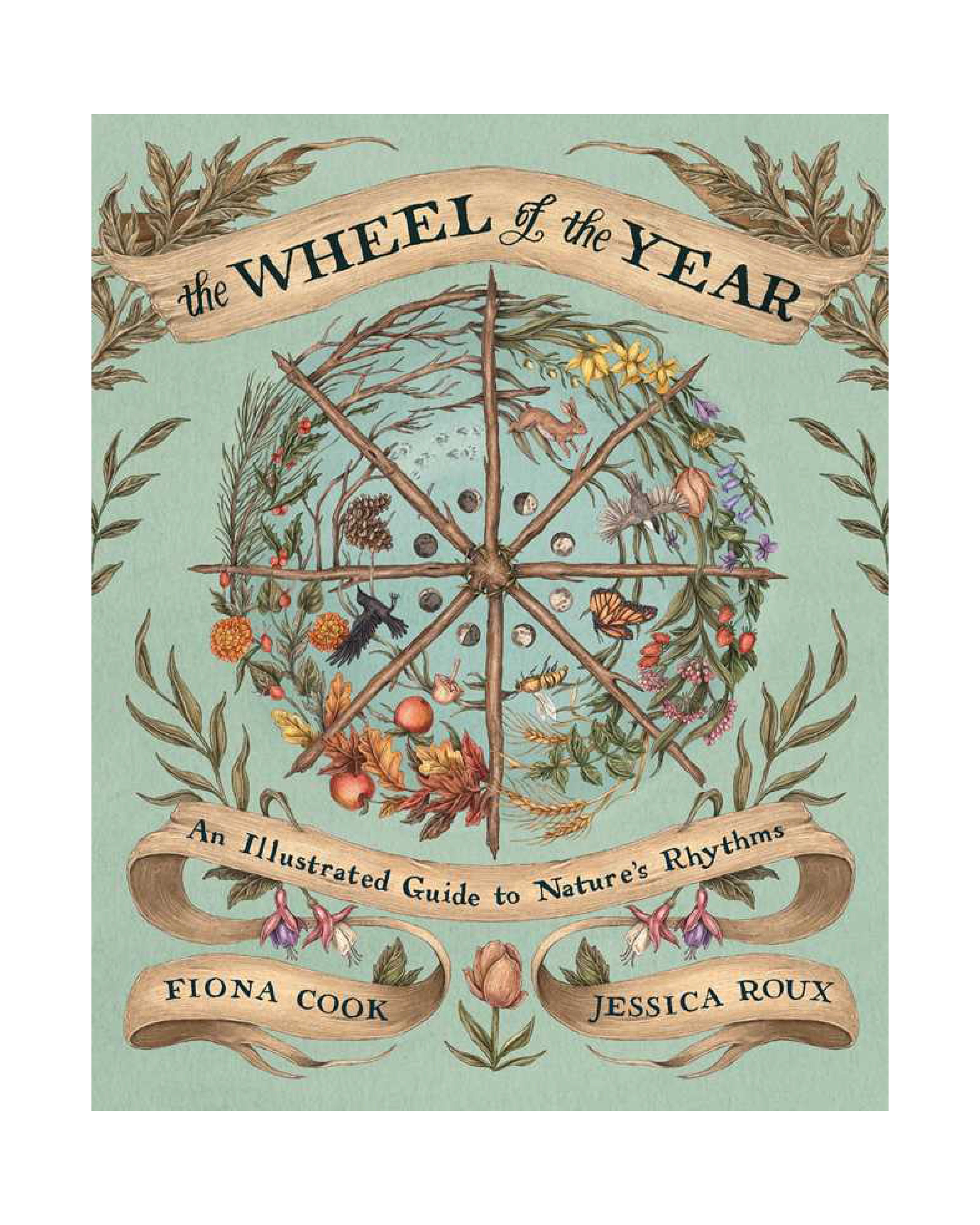 Book cover of 'The Wheel of the Year' with decorative elements and text.